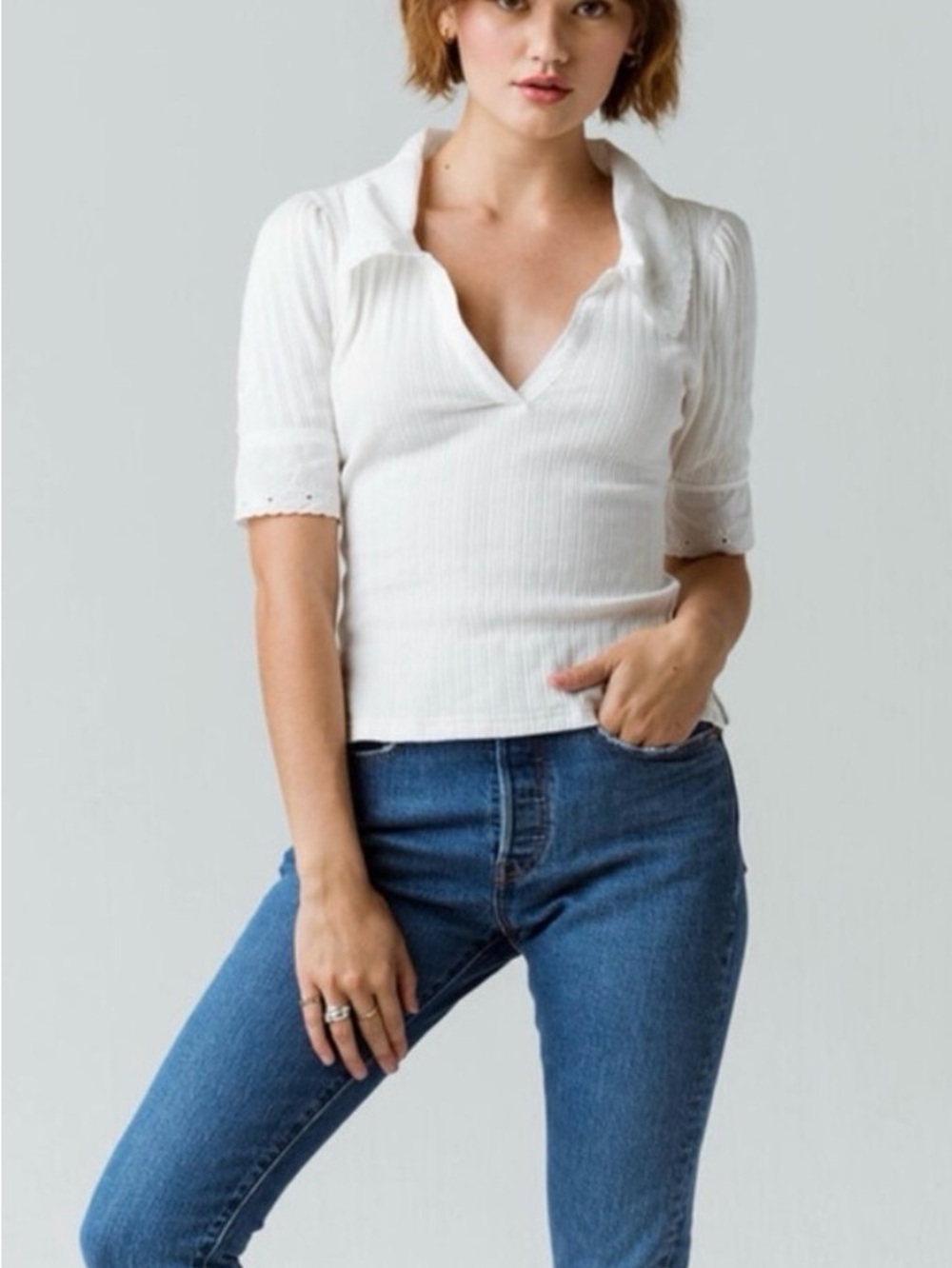 Free People Roxy Collared Top - Picture 8 of 8